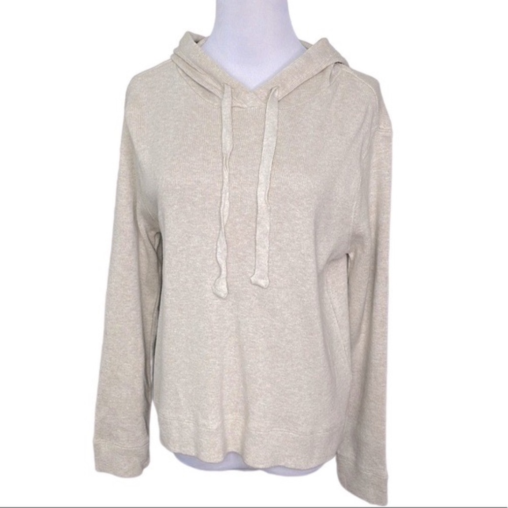 Lucky Brand Beige Tan Knit Pullover Hoodie Sweater